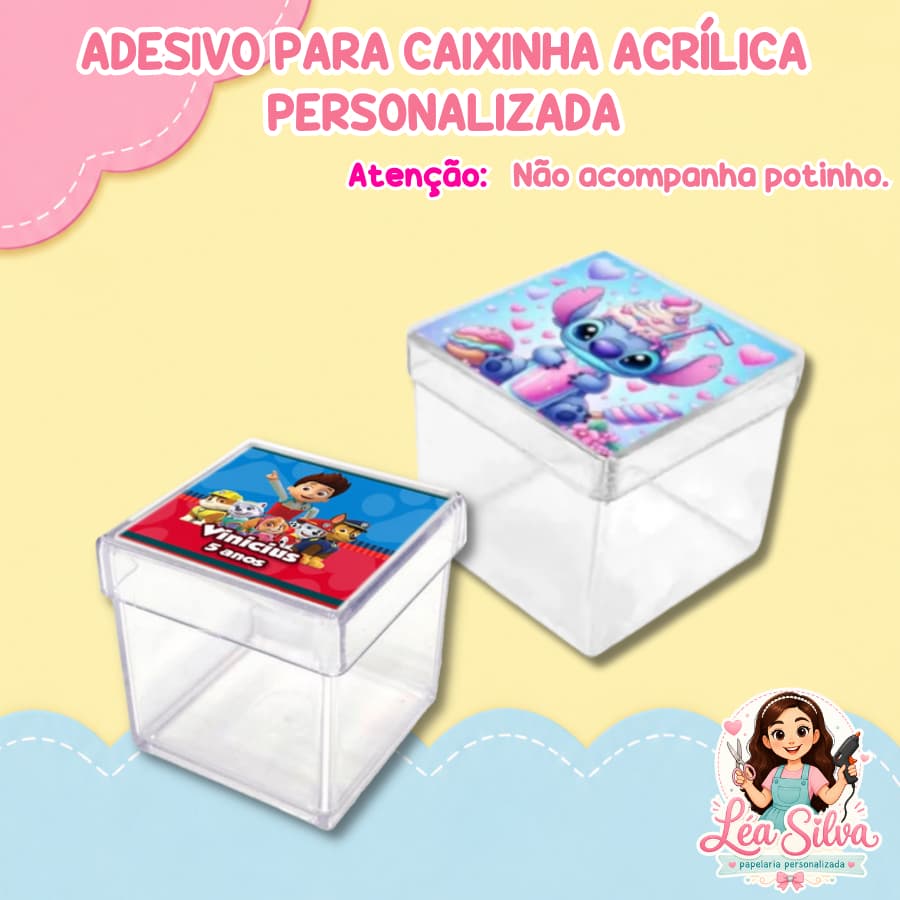 Adesivo Rótulo Quadrado Personalizado em tamanho 7cm X 7cm - DIVERSOS TEMAS