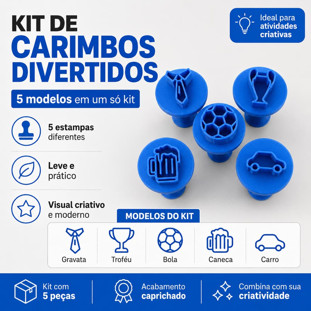 Kit Carimbo Marcador Para Brigadeiro Doces Confeitaria Decorador De Docinhos