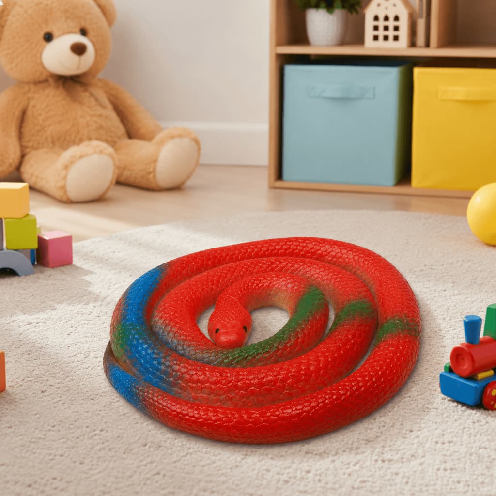 Brinquedo Cobra Artificial em Borracha 90cm Decorativa