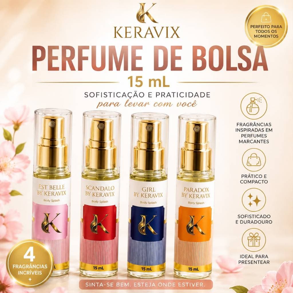 Perfume de Bolsa de 15ML Keravix Fragancias Importadas