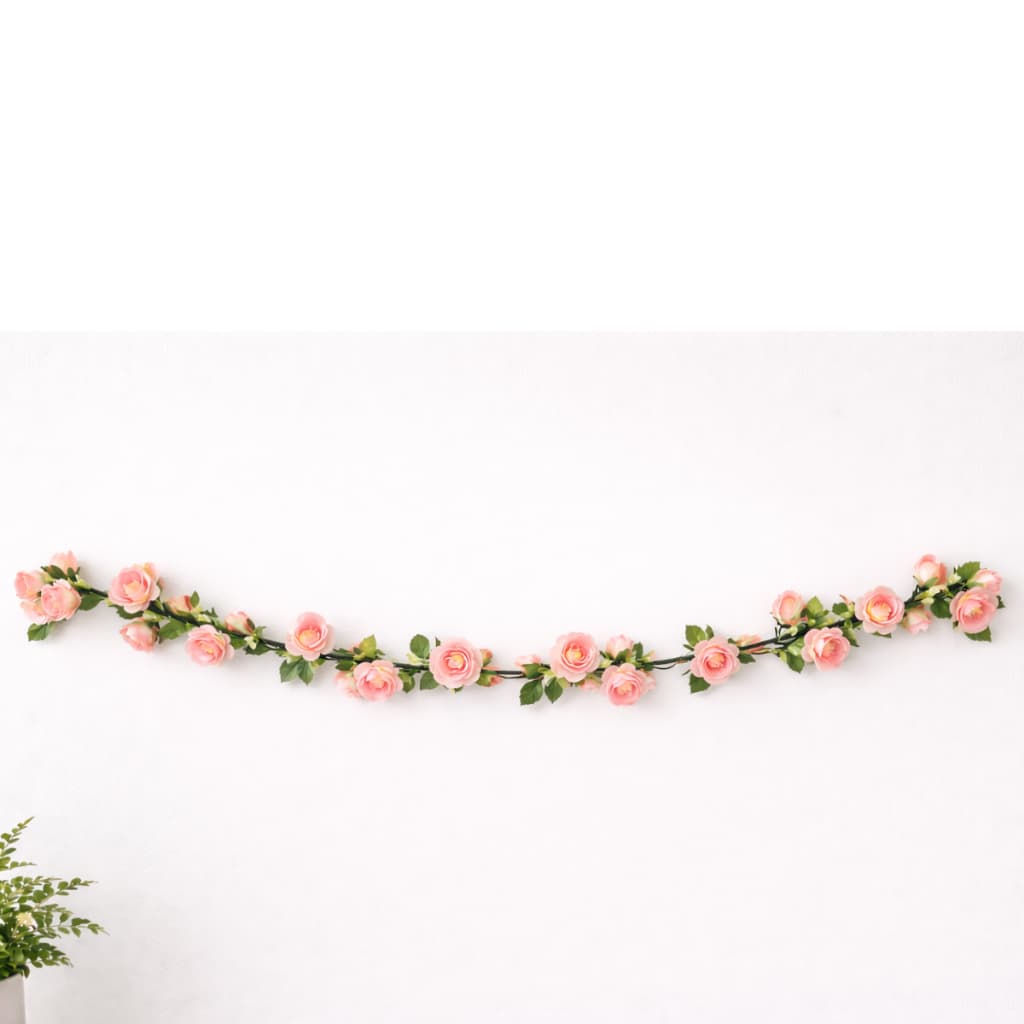 Corrente de rosas trepadeiras Vermelhas 1 metro e 80 69 flores Decorativa Festas Eventos casa