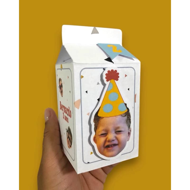Caixa milk Tema Carinha da Criança / Lembrancinha Personalizada para Festas