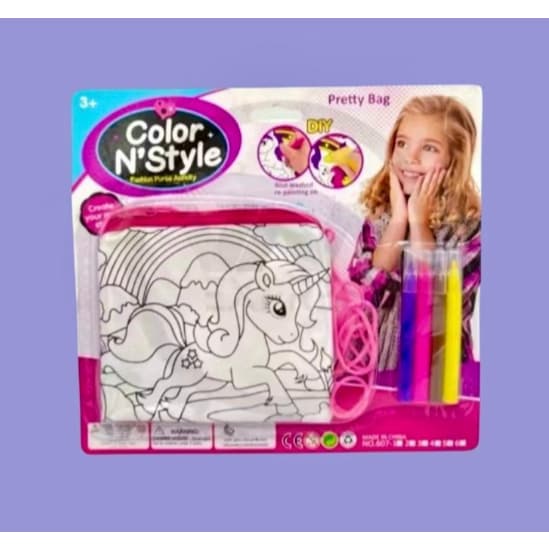 Estojo de Unicórnio para Colorir – Reutilizável com 4 Canetinhas