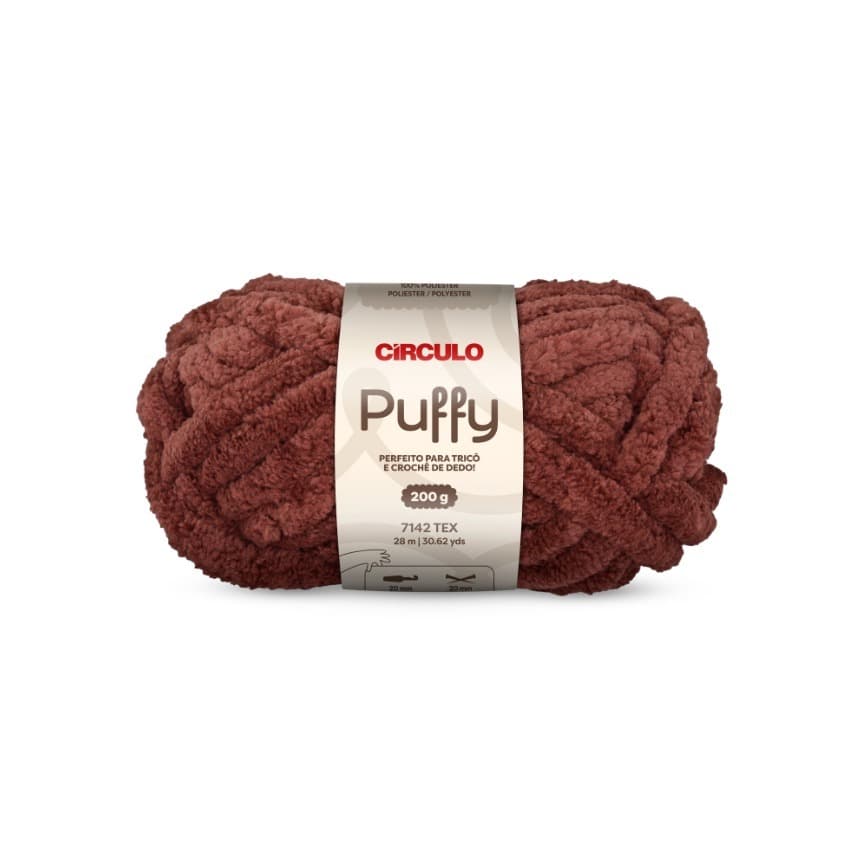FIO LÃ PUFFY 28MT /200G TEX 7142 - CÍRCULO