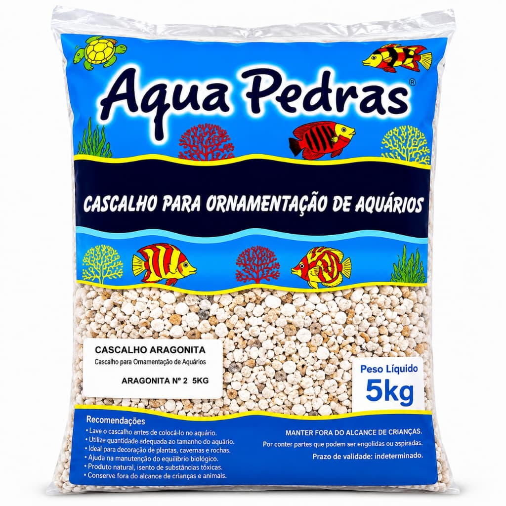 Cascalho Laginha Nº 1 para Aquários, Lagos e Jardins – 5kg