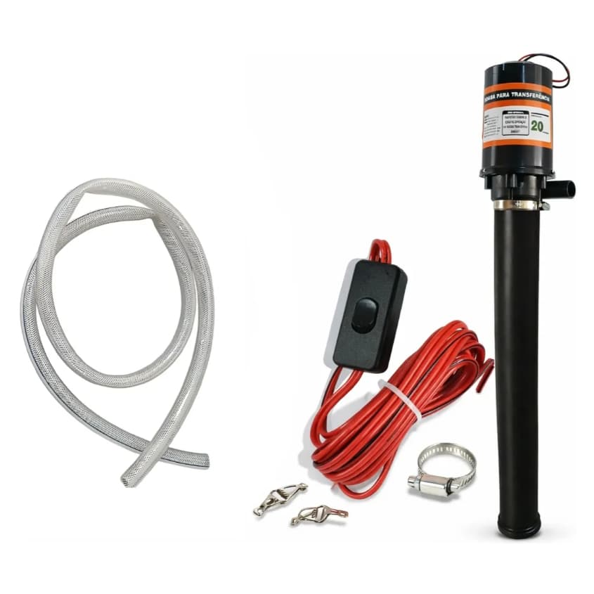 Bomba De Transferência Elétrica 12v Água E Diesel 20l/min