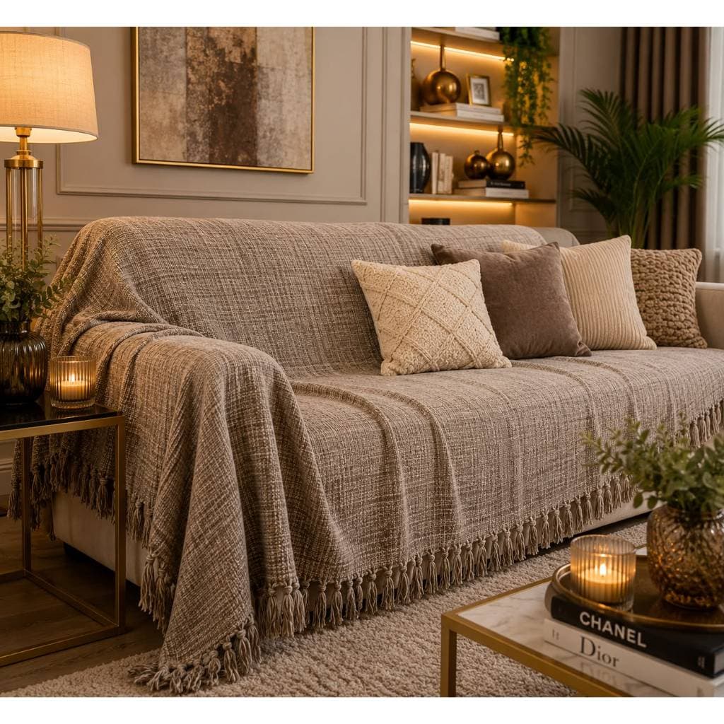 Manta Grande Para Sofá 3,00 x 1,80 Elegante Confortável Decorativa