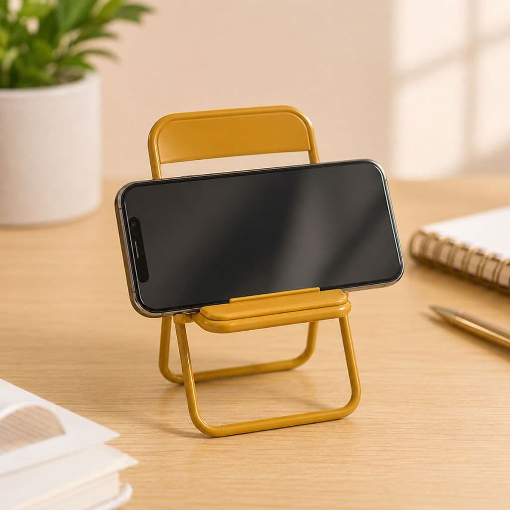 Kit 08/12 Suporte de Celular Cadeirinha Dobrável Portátil Mesa Escritório Suporte Cadeira Duhome
