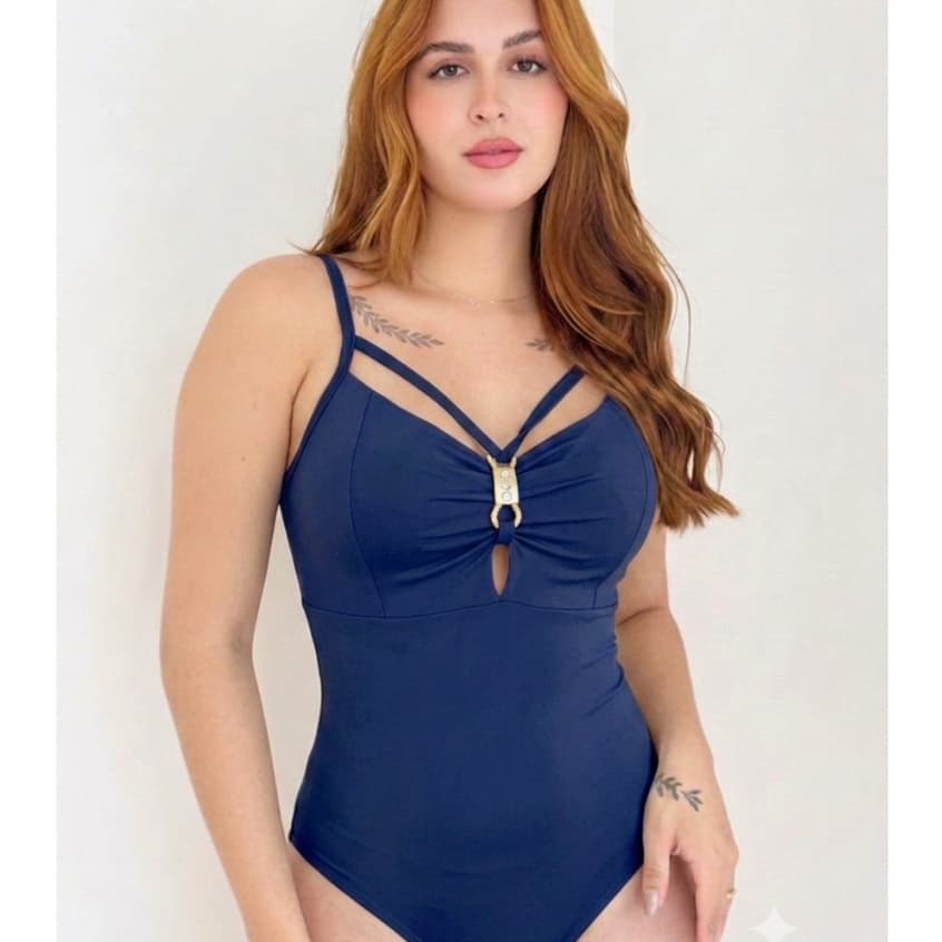 Body Feminino Suplex com Bojo Detalhe Fivela Modelador Confortável Ajuste ao Corpo Moda Feminina