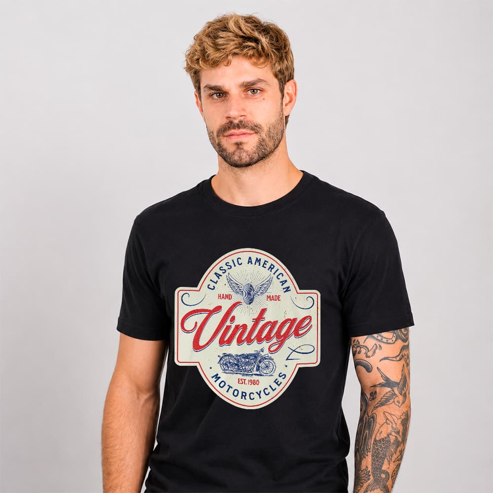 Camiseta Básica Vintage Motorcycles Moto Clássica Retrô 100% Algodão