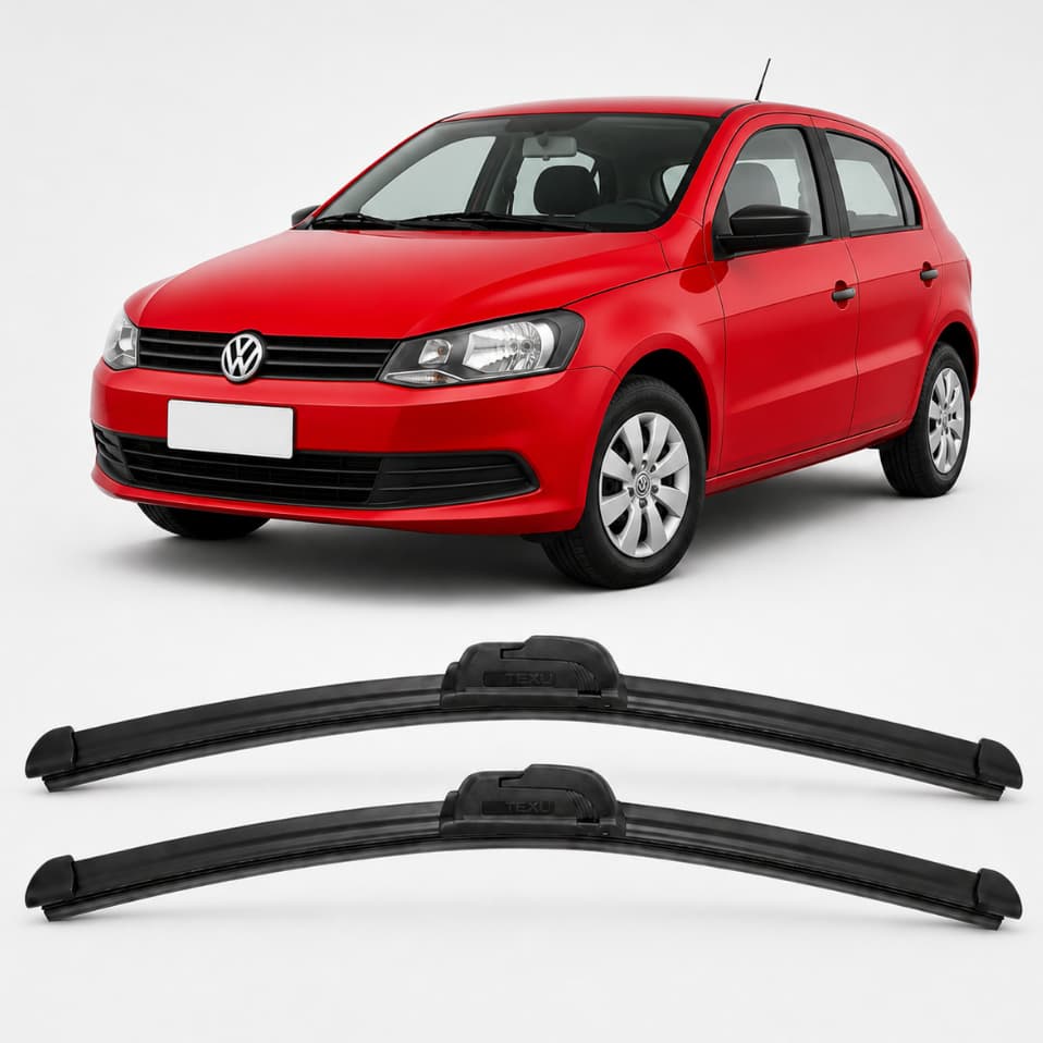 Kit Palhetas Par Limpador de Parabrisa Dianteiro Gol G5 GV 2008 2009 2010 2011 2012