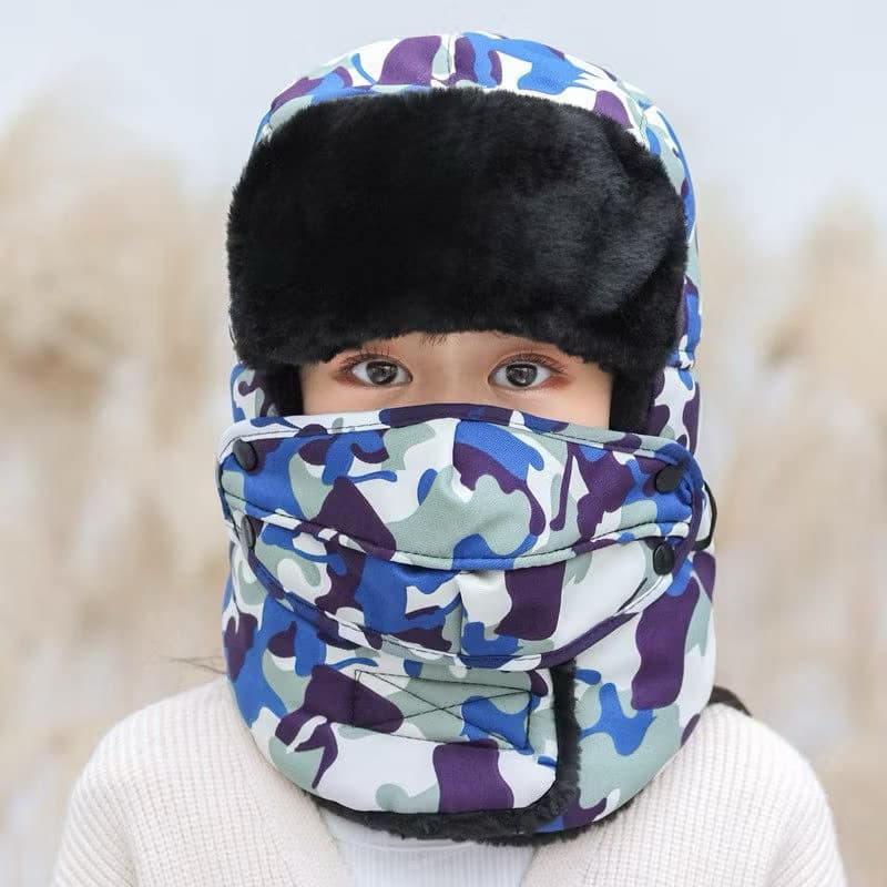 Touca frio extremo Chapéu De Bombardeiro Aviador De Inverno Boné Russo À Prova D'água Protetores De Orelha Quente