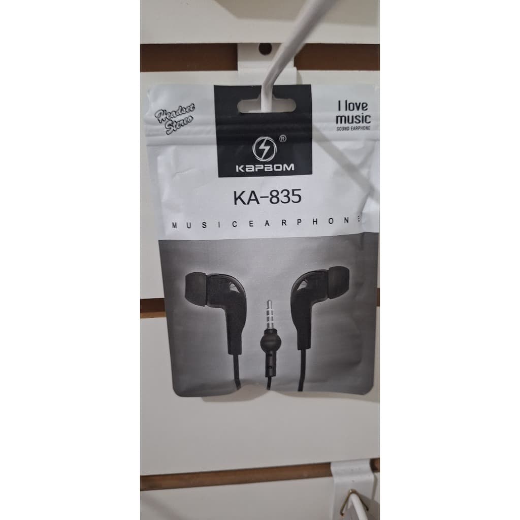 Fone de ouvido Kapbom Ka-835 I love Music Preto