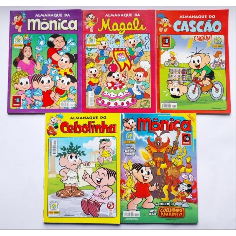 Kit 5 Gibis Turma da Mônica Panini Comics