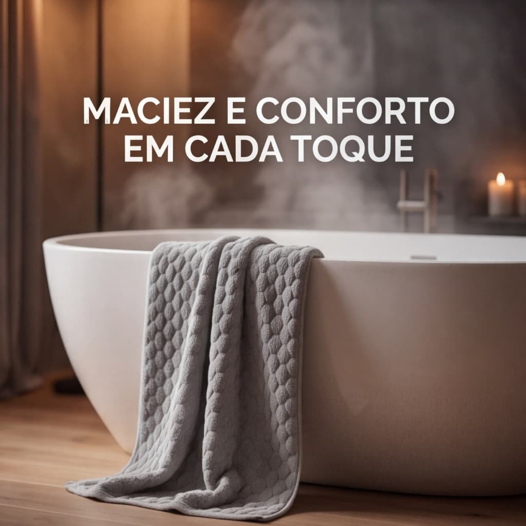 Kit c/2 Toalha de Banho Micro-Fibra Luxo 140cm x 70cm