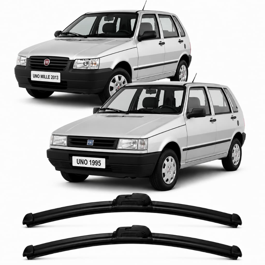 Par Palhetas Kit Limpador De Parabrisa Dianteiro Para Fiat Uno Mille 1984 1985 1986 1987 Até 2013