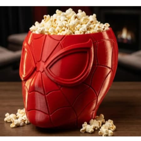 Balde de pipoca Homem Aranha Cabeça 2026 Filme Cinema Marvel Peter Parker Tom Holland Zendaya Geek Cultura Pop Decoração