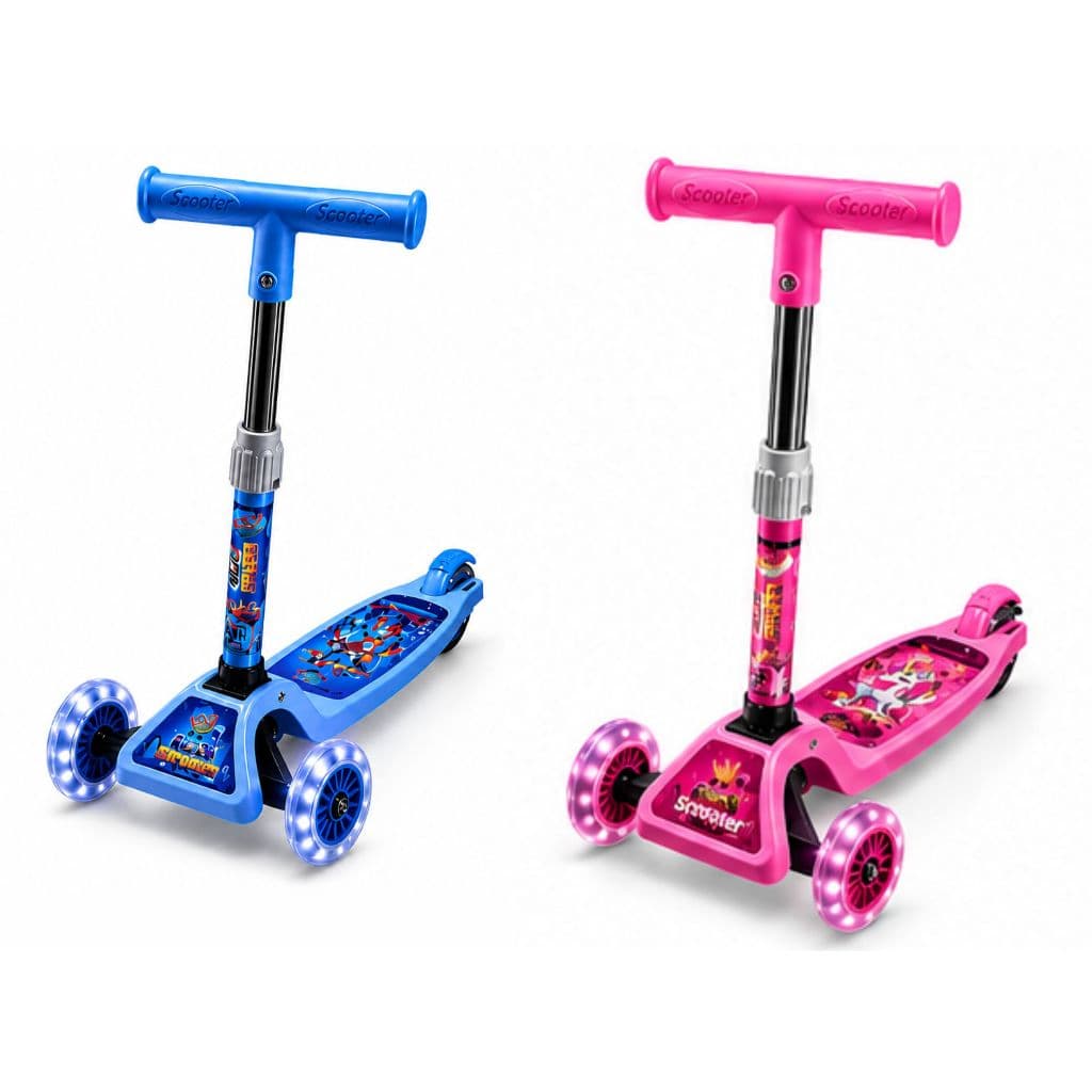 Patinete Infantil 3 Rodas com Rodas LED Brilhantes para Crianças