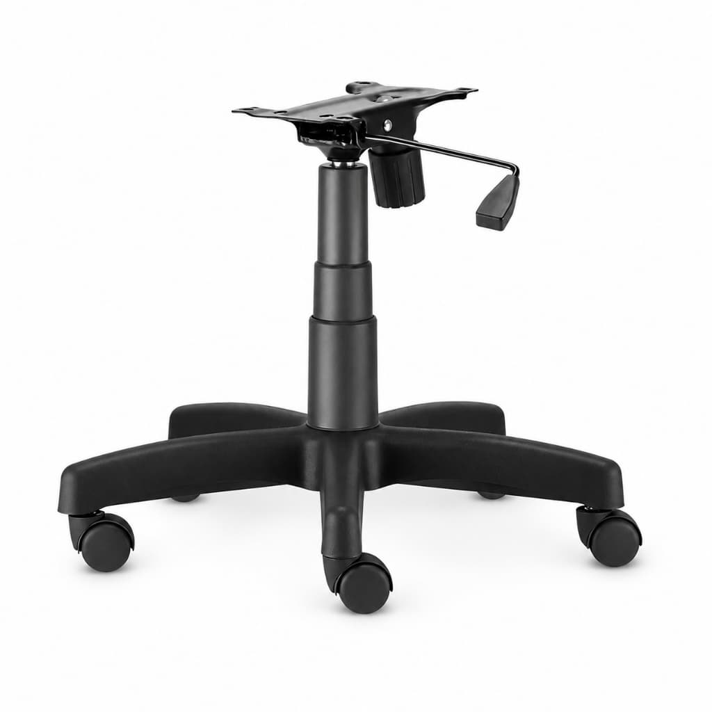 Base Giratória Universal Cadeira Escritório Sistema Relax Rodízios Ajuste Altura Mecanismo Relax  Pistão Gás 5 Rodízio