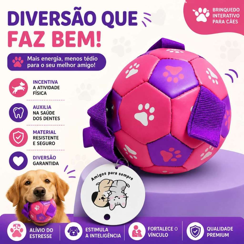 Brinquedo Pet para Cães de Porte Grande - Bola de Petisco Resistente para Labrador e Border Collie - Diversão Sozinho