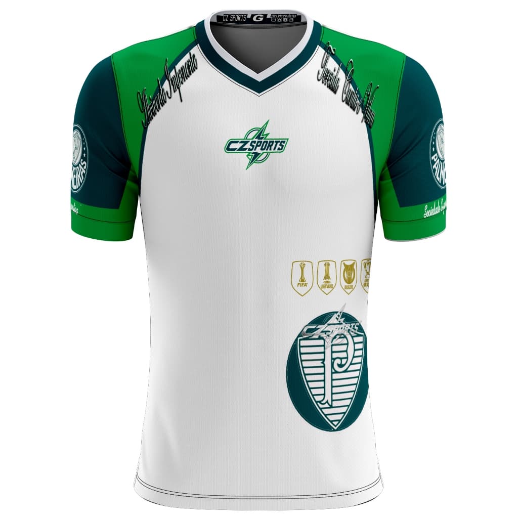CAMISA FUTEBOL VERDAO BRANCA DRY FIT CAMISETA palmeiras TIME BLUSAS TIMES TREINO CORRIDA ESPORTIVA