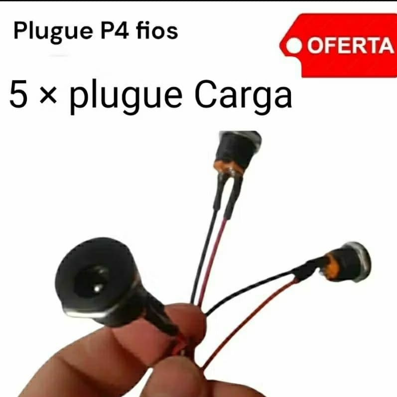5 Plugue carga p4 2.1 mm fêmea montado som packs pedais bateria