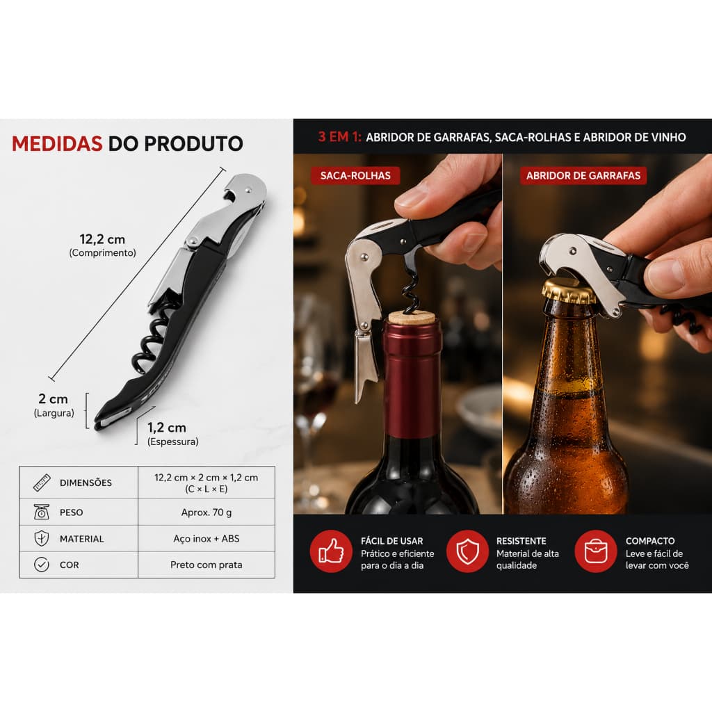 abridor de vinhos saca rolhas abridor de garrafas
