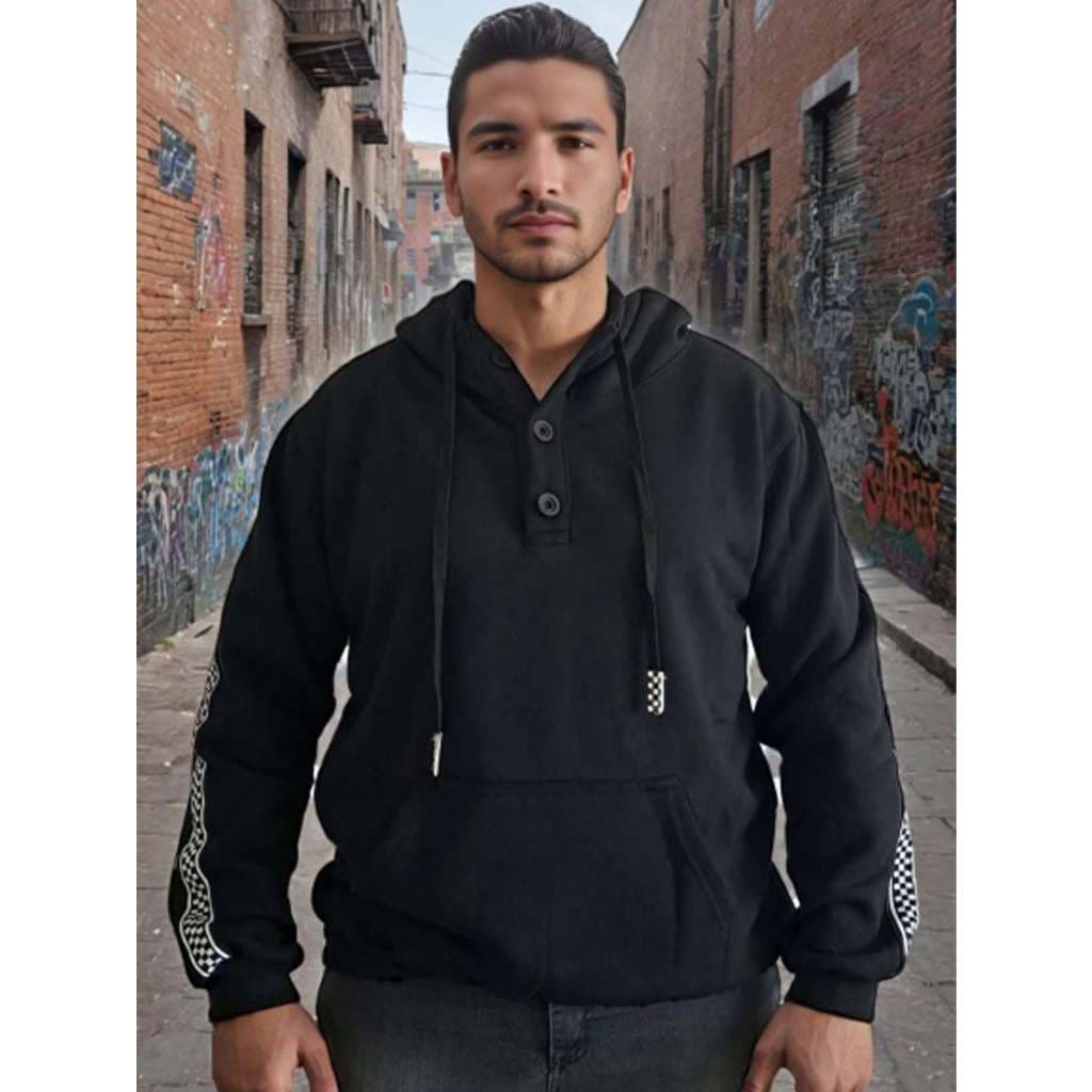 Blusa de Moletom Adulto com Capuz e Bolso Canguru