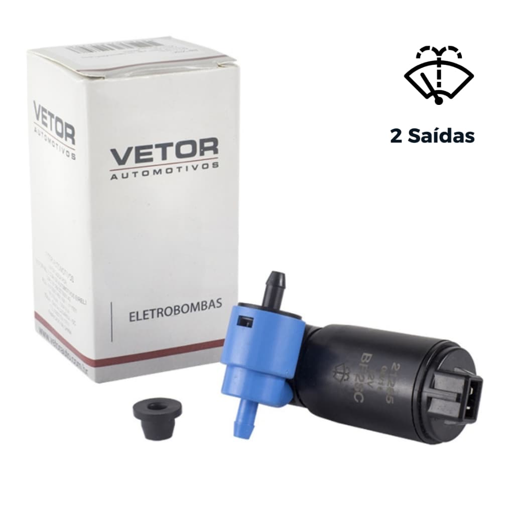 Bombinha de Água ( Esguicho para-brisa) - Bico Fino 2 saídas - 12V - Vetor