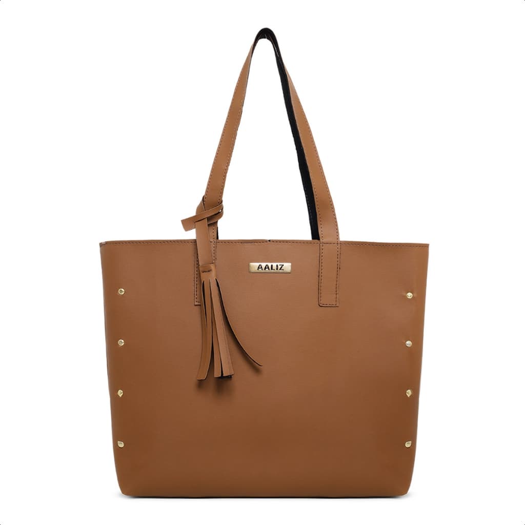 Bolsa Feminina Grande Shopper Bolsa de Ombro Couro Ecológico Elegante Dia a Dia AALIZ