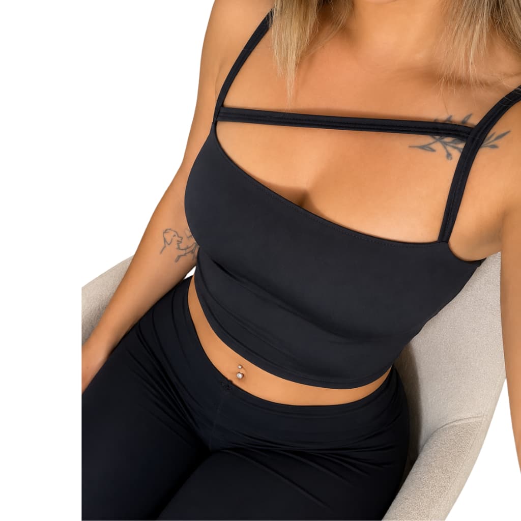 Tube Top Com Alça Transpassada Feminino Forrado Suplex Alta Sustentação Verão Versátil