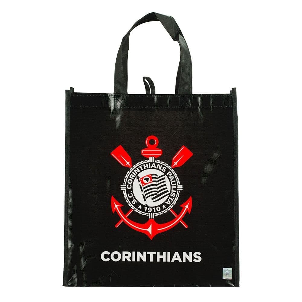 Sacola Ecobag Corinthians Reutilizável Grande Bolsa de Compras Timão Futebol