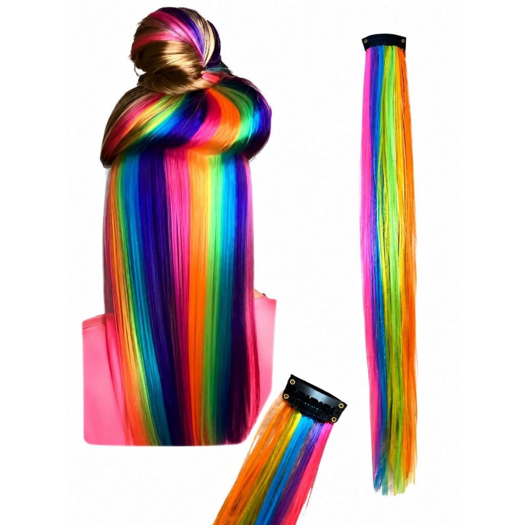 Mechas Para Cabelo Maluco Colorida-Aplique Tic Tac 47cm