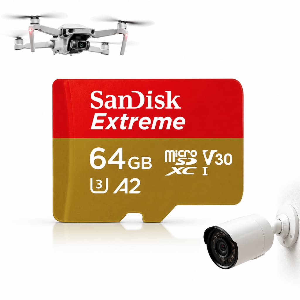 Cartão de Memoria Sandisk Original 64 Extreme Drone Câmera GoPro mais velocidade e Armazenamento