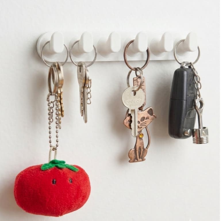 Gancho de parede para chaves, organizador, acessório decorativo, funcional, estável, com design moderno para escritório