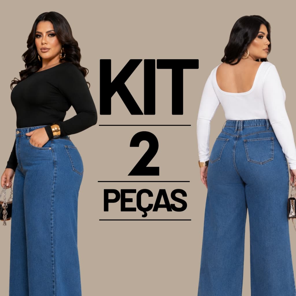 KIT 2 Blusas Manga longa Feminino Costa Nua Plus size Estilosa Y2K Casual Suplex Inverno