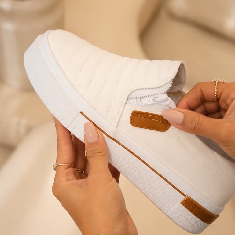 Tênis Slip On Feminino Sem Cadarço Leve Macio Confortável Casual 34 ao 43 Frete Grátis Envio Imediato
