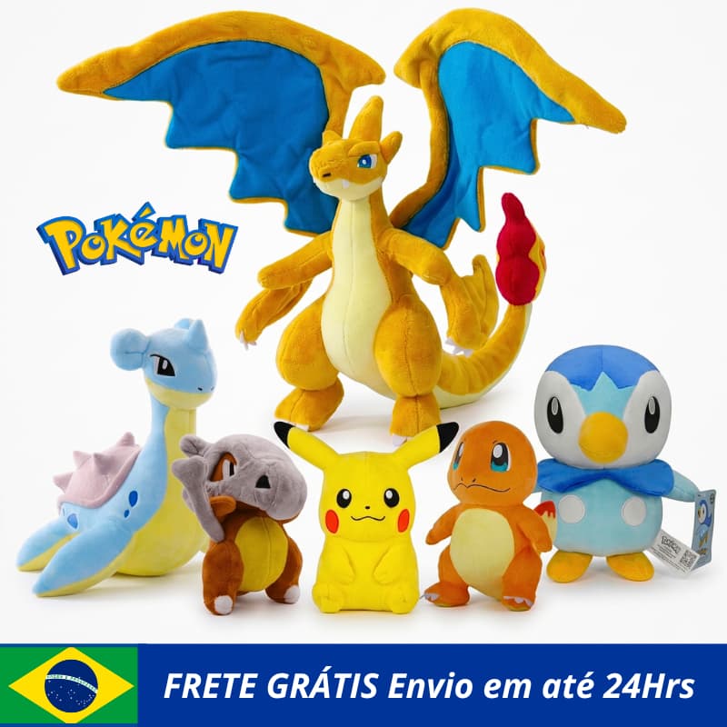 Pelúcia Lapras Pokémon Brinquedo Boneco Para Criança Antialérgico Fofo Kubone