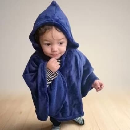 Poncho Infantil Inverno Quentinho em Fleece Unissex
