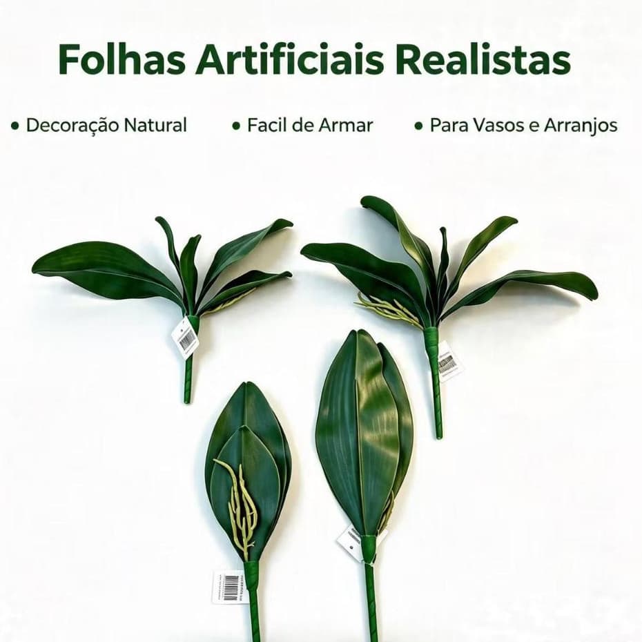 Folha De Orquidea Raizes Arranjos Artificiais Lindas Flores -RM-2693/2694