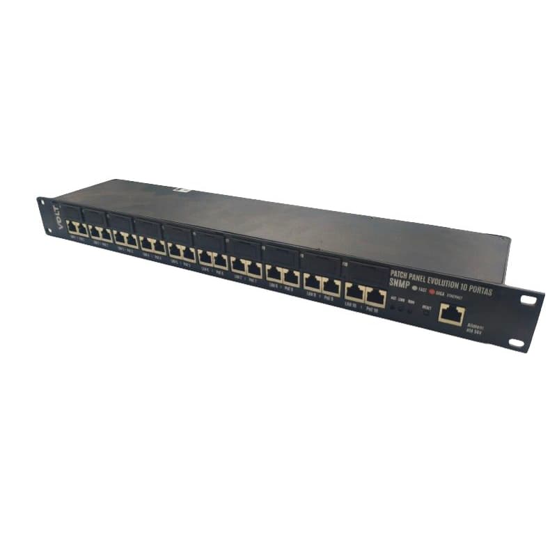 Patch Panel Poe Volt Fast 10 Portas Pino P8 Snmp