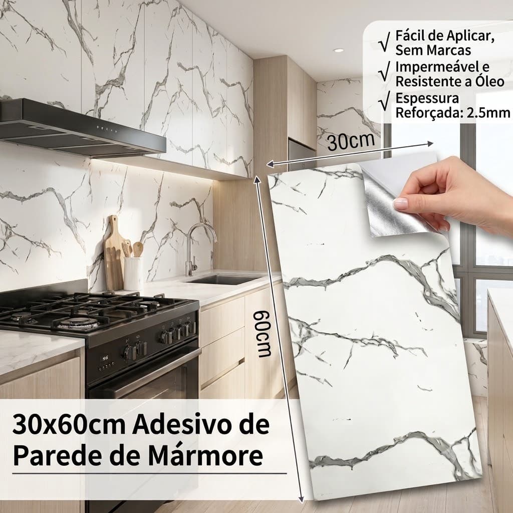 Kit 60//80/100/120 Placas Adesivas 3d Mármore De Parede Relevo Lavável 30cmx60cmx2.5mm