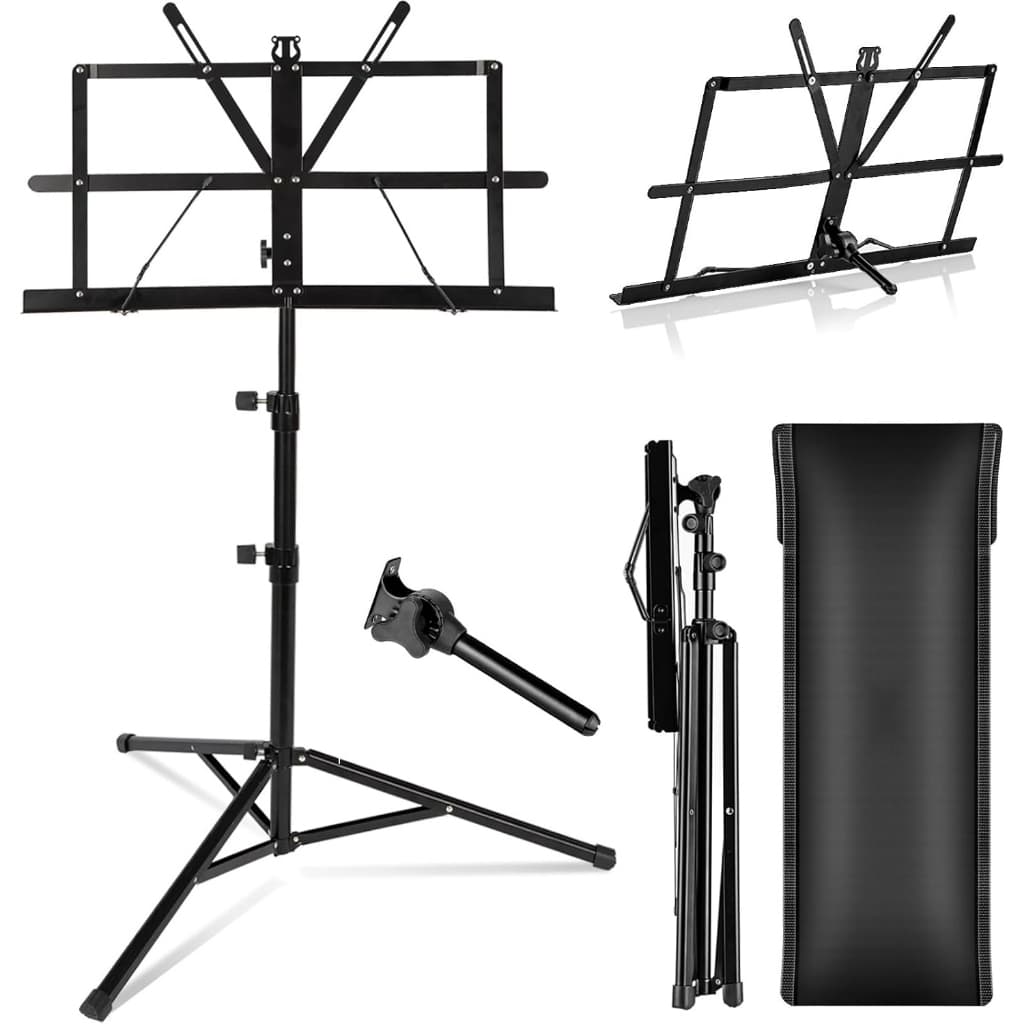 Estante Partitura Pedestal Musical Dobrável Tripé Apoiador