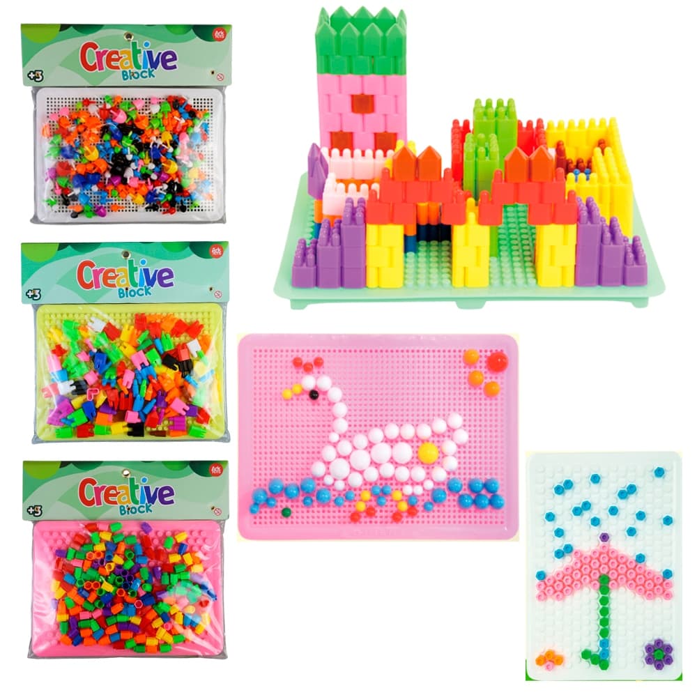 BRINQUEDO EDUCATIVO DE MONTAR + BASE CREATIVE BLOCK