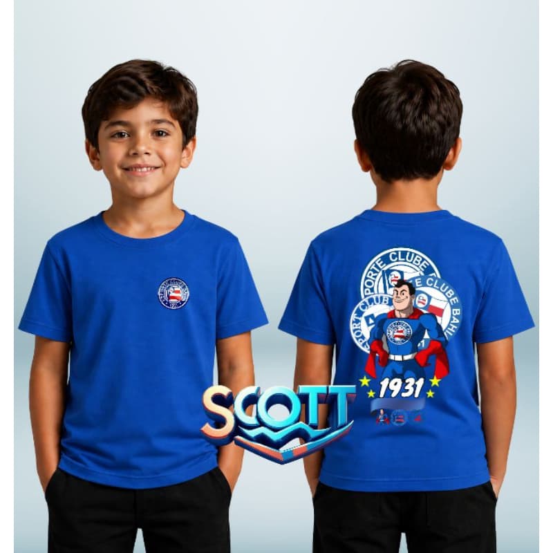 Camiseta infantil torcedor do Bahia 100% algodão unissex