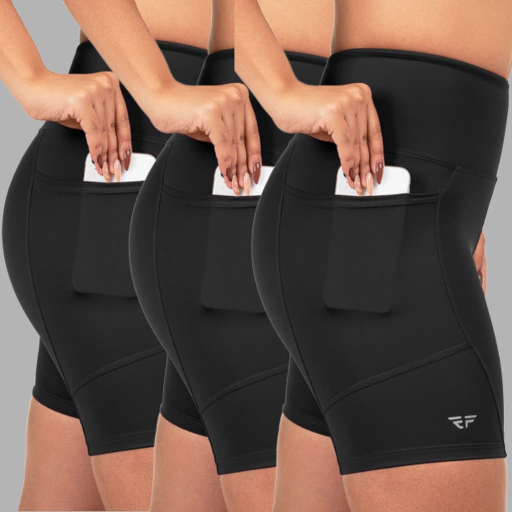 Kit 3 Short Com Bolso Para Corrida Run Suplex Poliamida