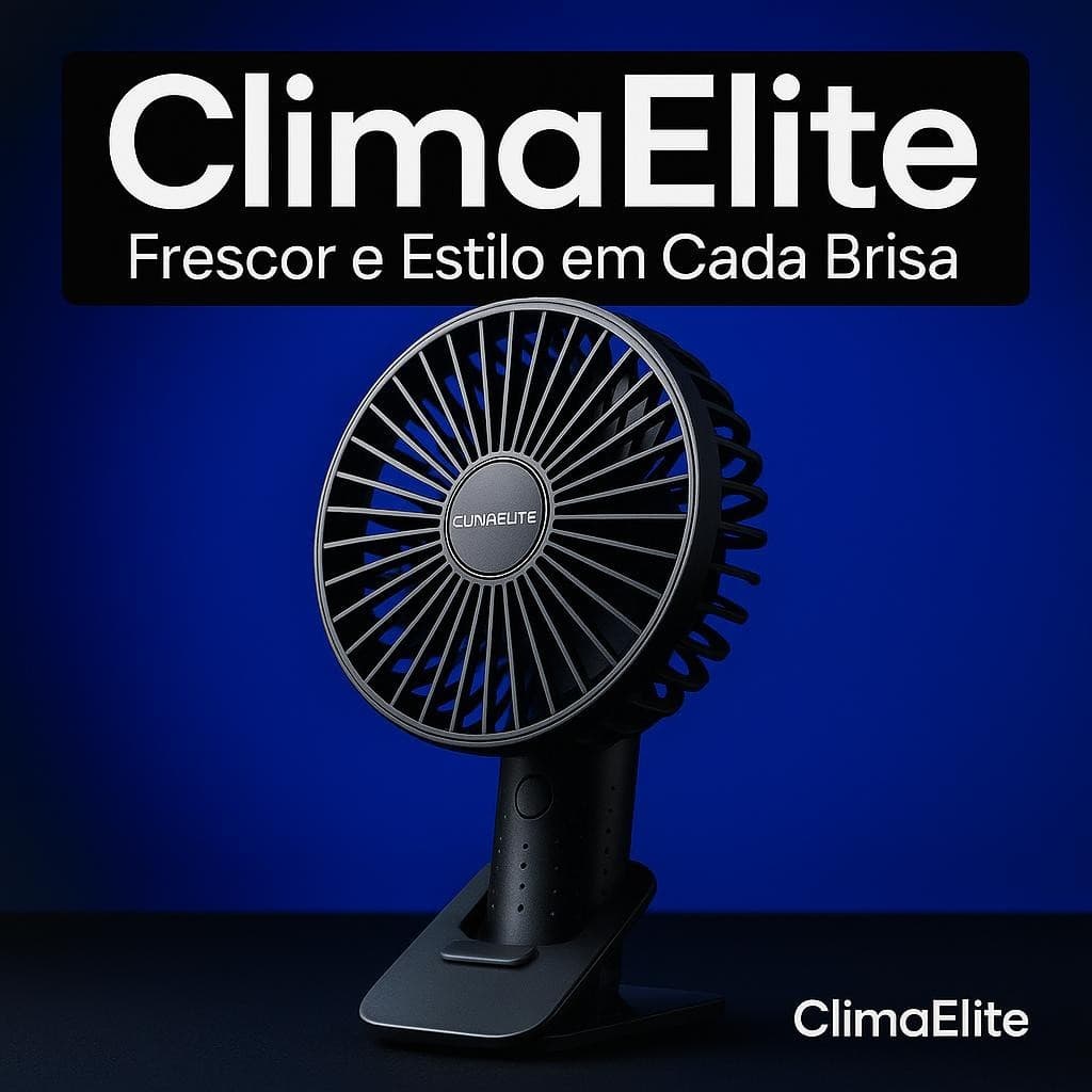 Mini Ventilador Portatil Recarregavel Bateria Duradoura Design Compacto Silencioso