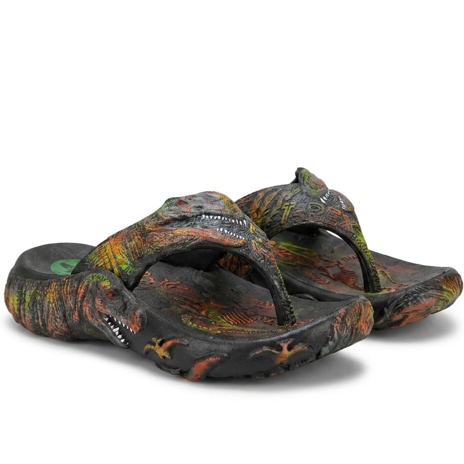 Chinelo Infantil Dinossauro Pintado à Mão Confortável Solado Antiderrapante ENVIO IMEDIATO