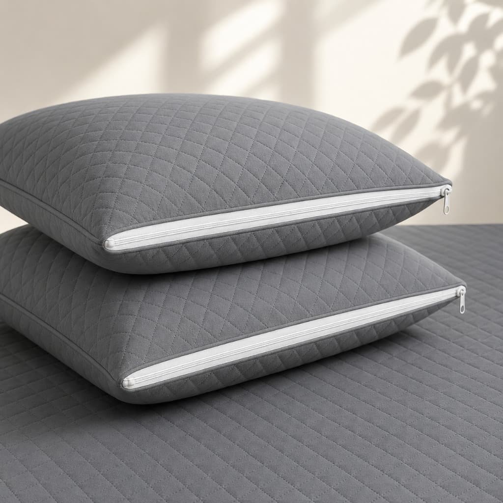 Capa Porta-Travesseiro Matelada Impermeável 70x50 cm – Kit com 1, 2, 4, 6 ou 8 Unidades