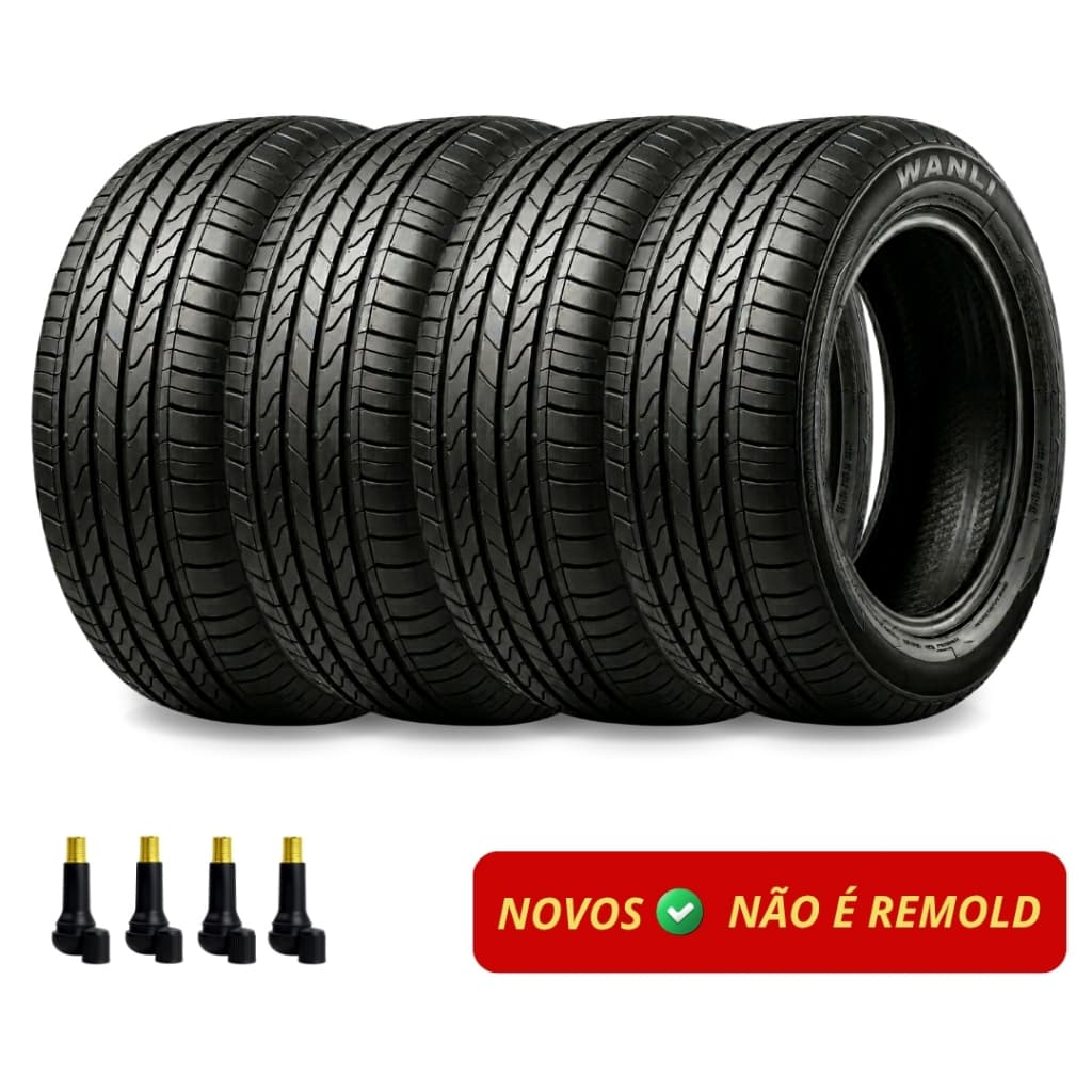 Kit Pneu Wanli 195/55R15 Original 85V Fox Gol Polo Saveiro Voyage Fiesta Civic